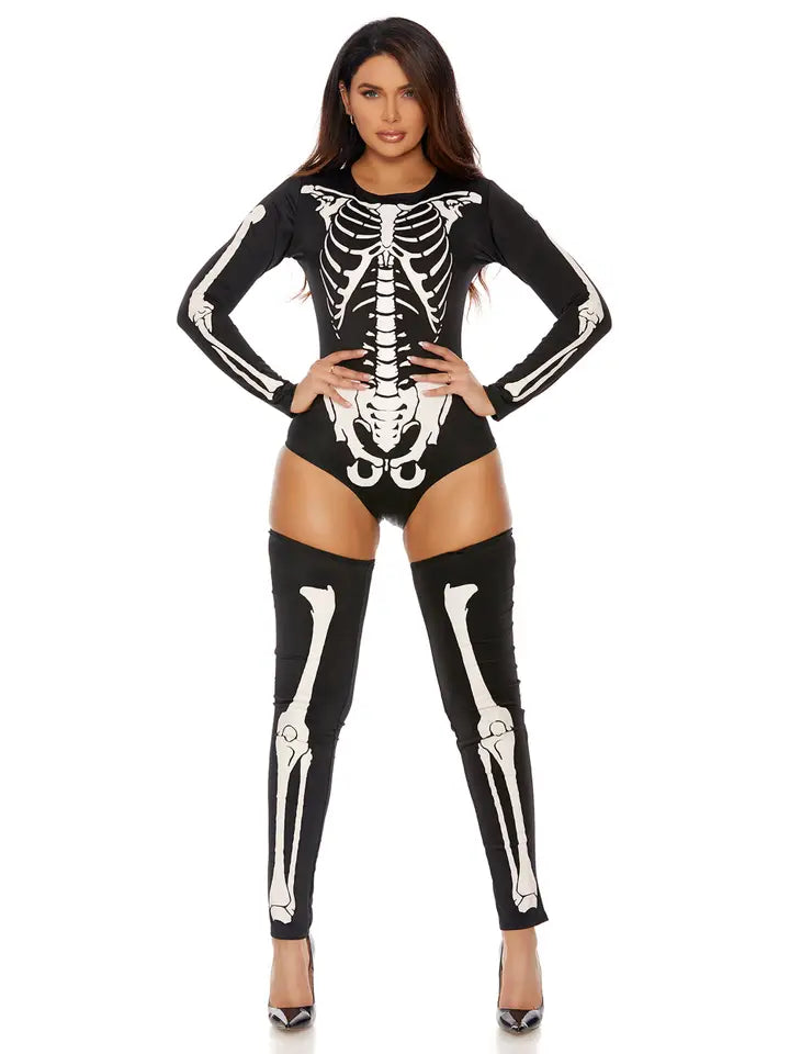 FORPLAY INC. BAD TO THE BONE SEXY SKELETON COSTUME