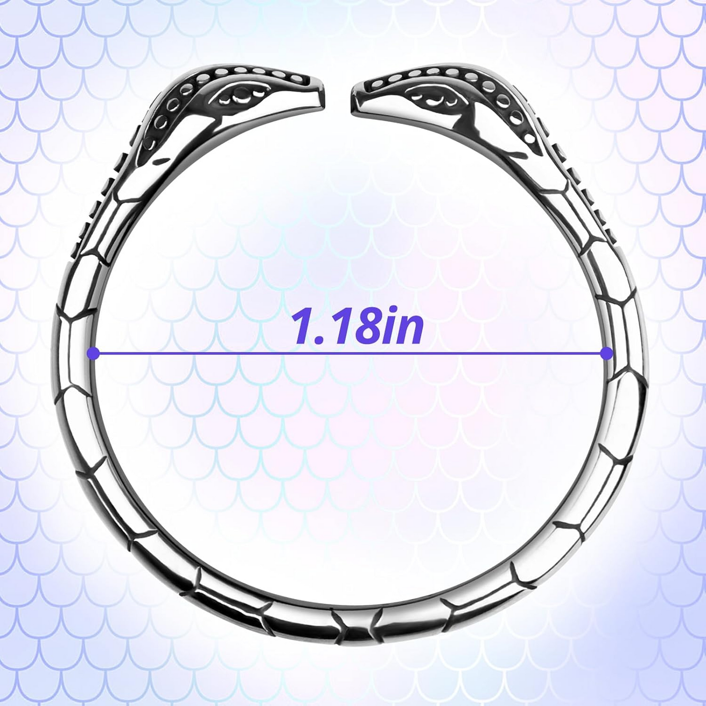 GRAFFITTI - SNAKE GLANS RING STAINLESS STEEL - SILVER