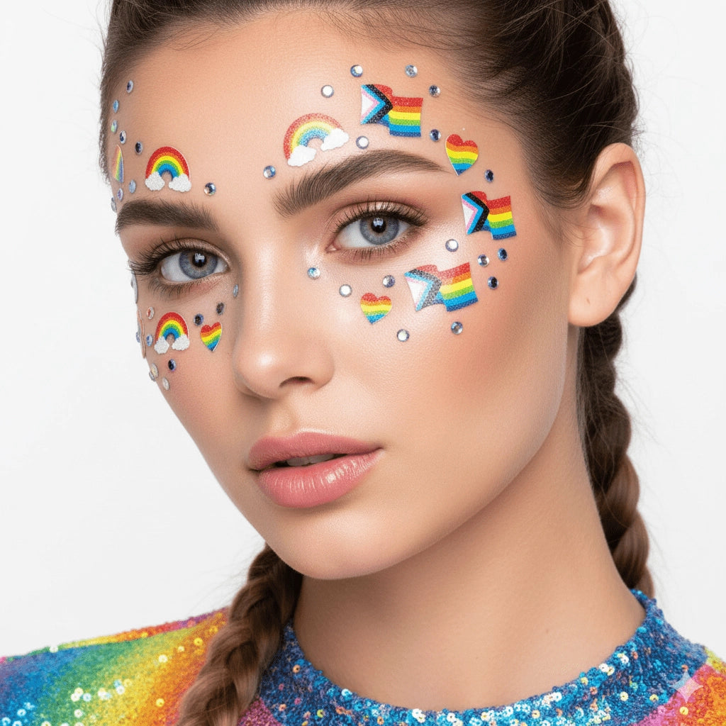 NEVA NUDE LOUD & PROUD PRIDE GLITTER BODY & FACE STICKERS