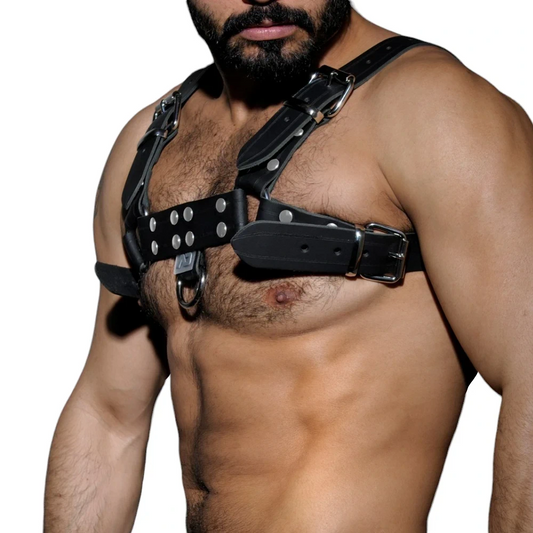 ADDICTED LEATHER HARNESS - BLACK