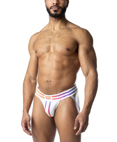 NASTY PIG AURA PRIDE PRIDE JOCK STRAP - WHITE