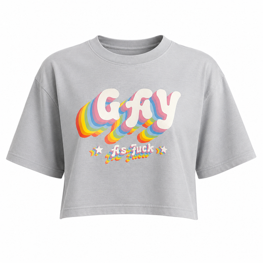 GRAFFITTI GAY AS FUCK CROP TOP