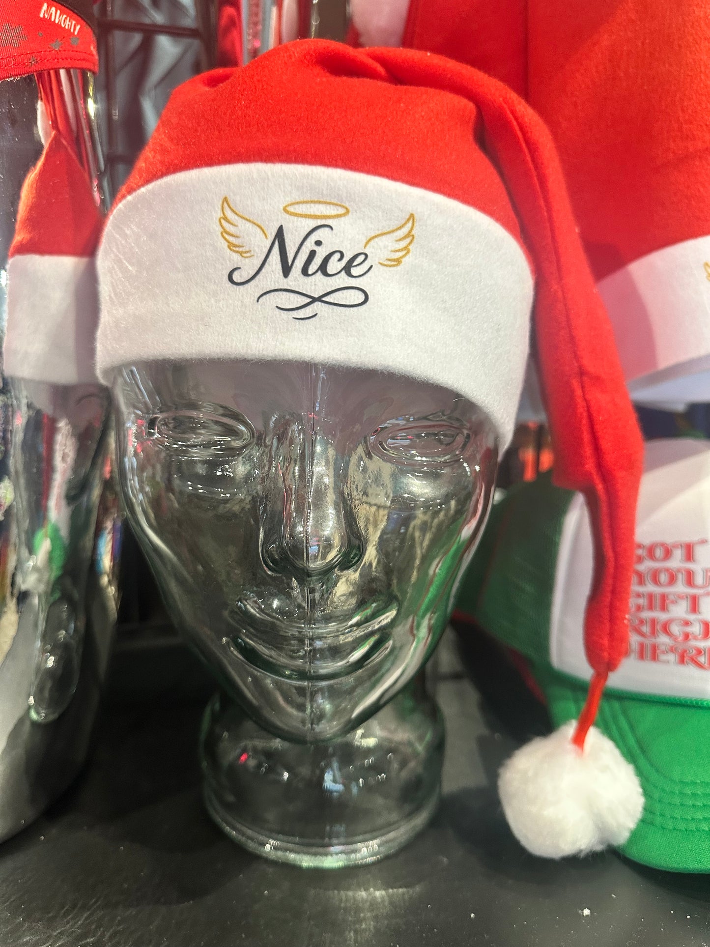 BEISTLE NAUGHTY / NICE SANTA HAT