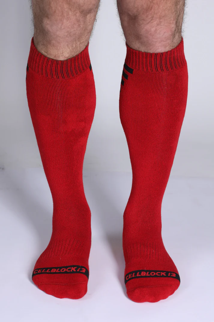 CELLBLOCK13 IRON GRIP SOCK - RED