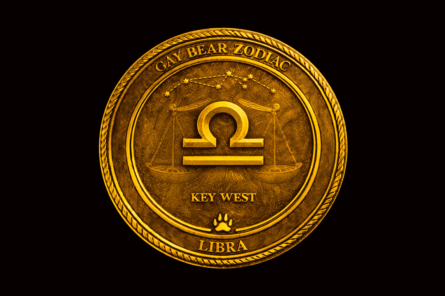 GAY BEAR ZODIAC - CHALLENGE COIN - LIBRA