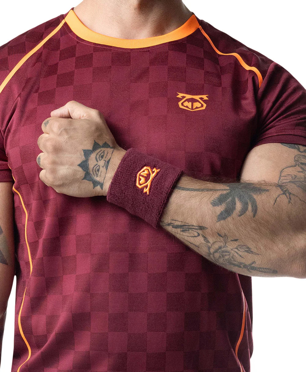 NASTY PIG SNOUT ARM BAND - BURGUNDY/ VIBRANT ORANGE