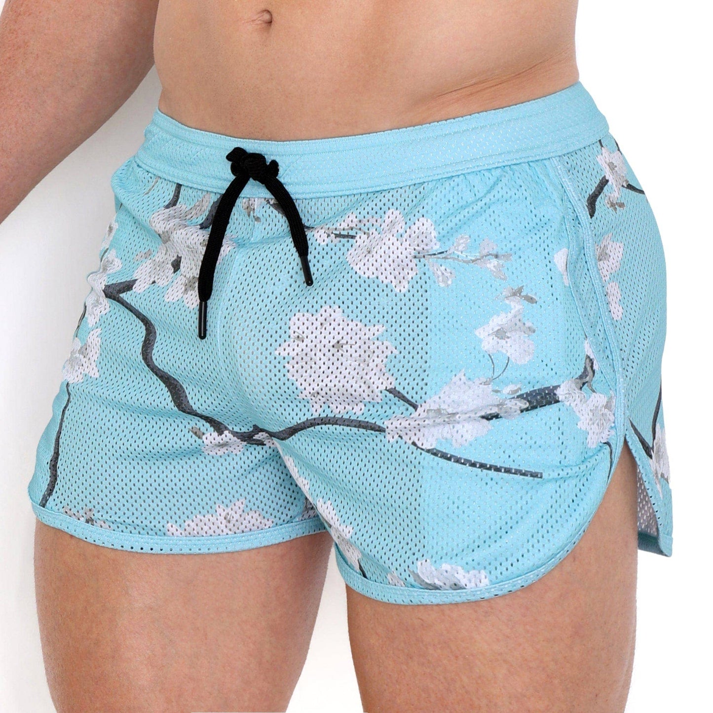 SKULL & BONES CHERRY BLOSSOM MESH SWIM SHORT