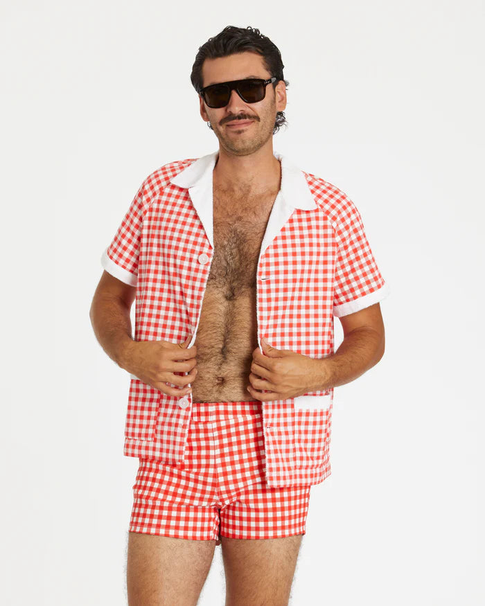 HAMMIES GINGHAM CABANA SHIRT RED