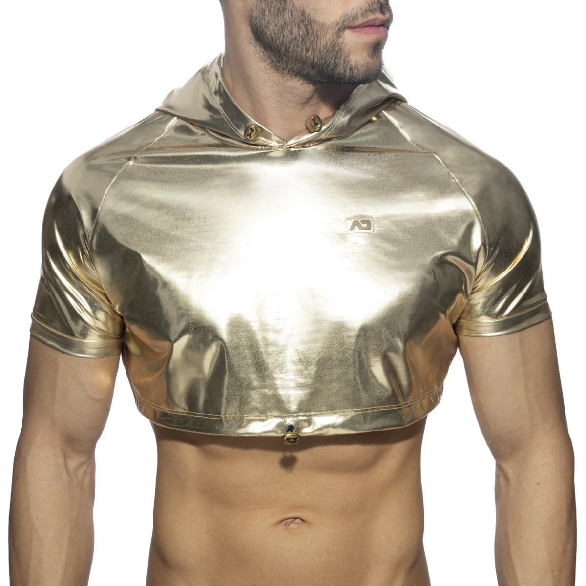 ADDICTED METALLIC CROP TOP - GOLD
