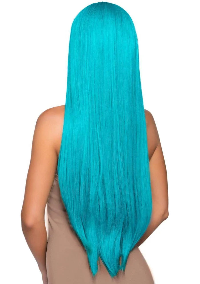 LEG AVENUE 33" LONG STRAIGHT WIG - TURQUOISE