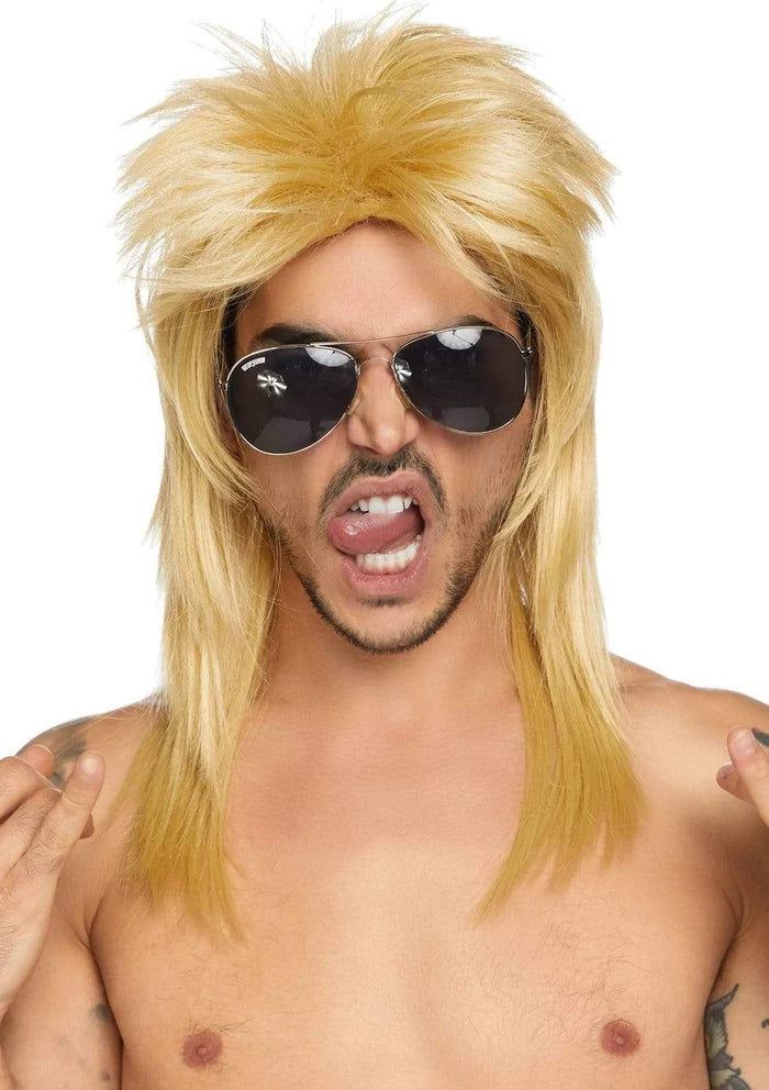LEG AVENUE 21" UNISEX ROCKSTAR WIG - BLONDE