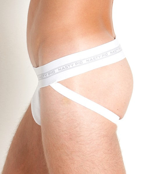 NASTY PIG CORE JOCK STRAP - WHITE/ GREY