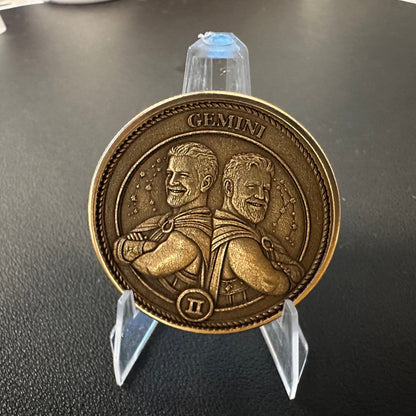 GAY BEAR ZODIAC - CHALLENGE COIN - GEMINI