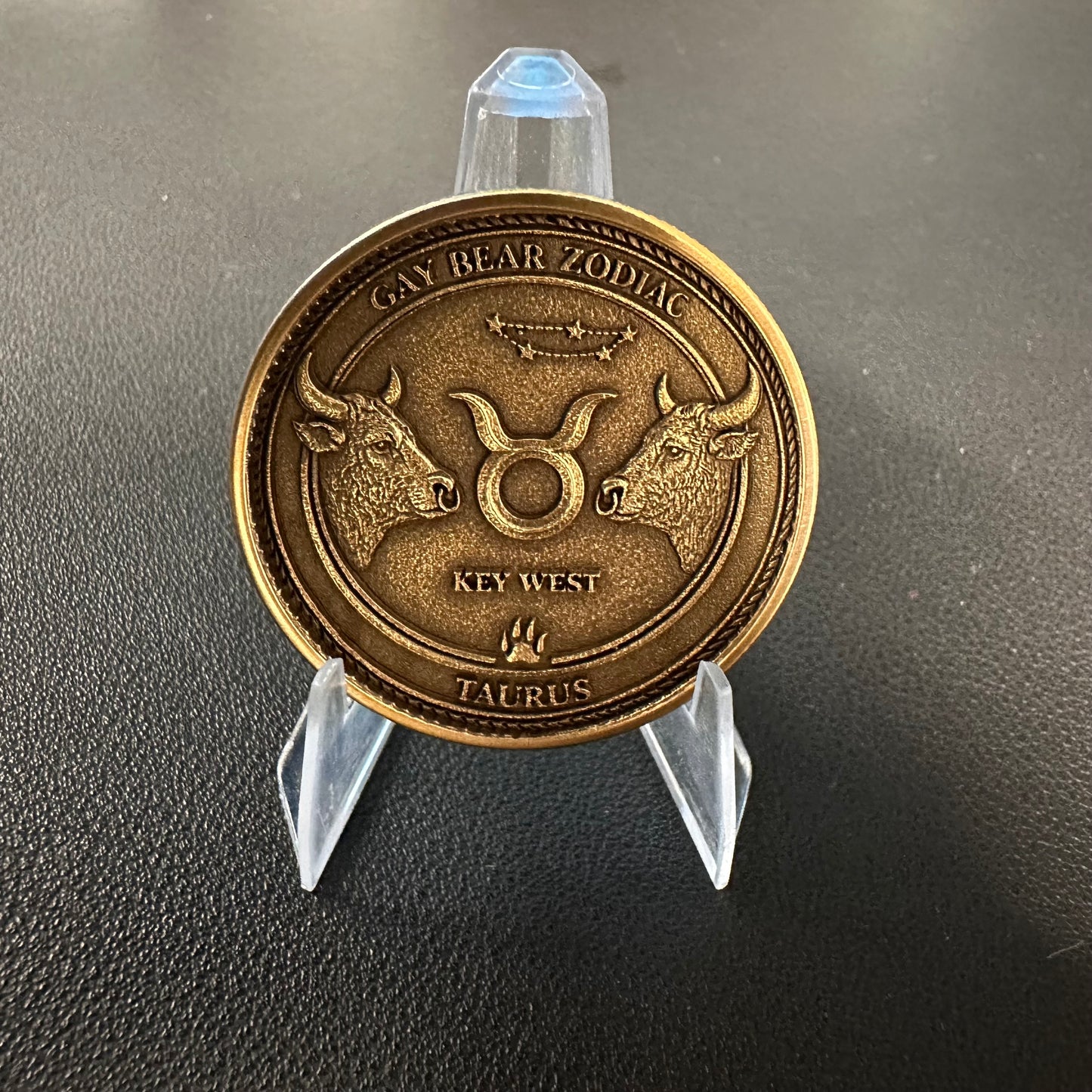 GAY BEAR ZODIAC - CHALLENGE COIN - TAURUS