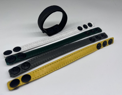 KOOKIE 3 SNAP LEATHER COCK RING - BLACK