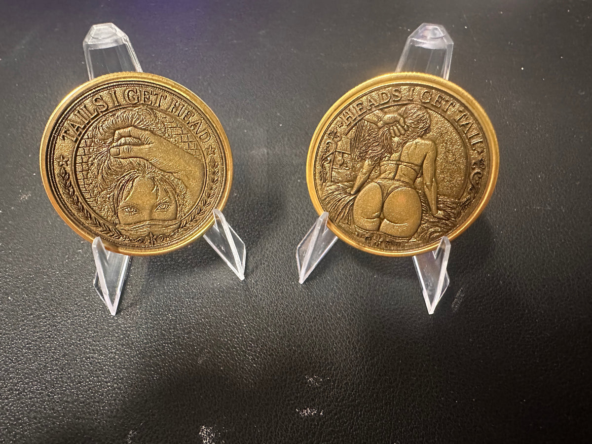 STR8- CHALLENGE COIN - HEAD OR TAIL