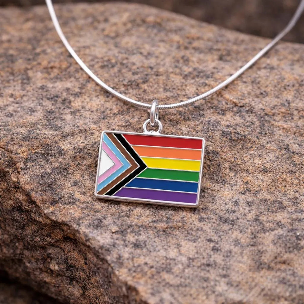 THE AWARENESS COMPANY DANIEL QUASAR FLAG NECKLACE