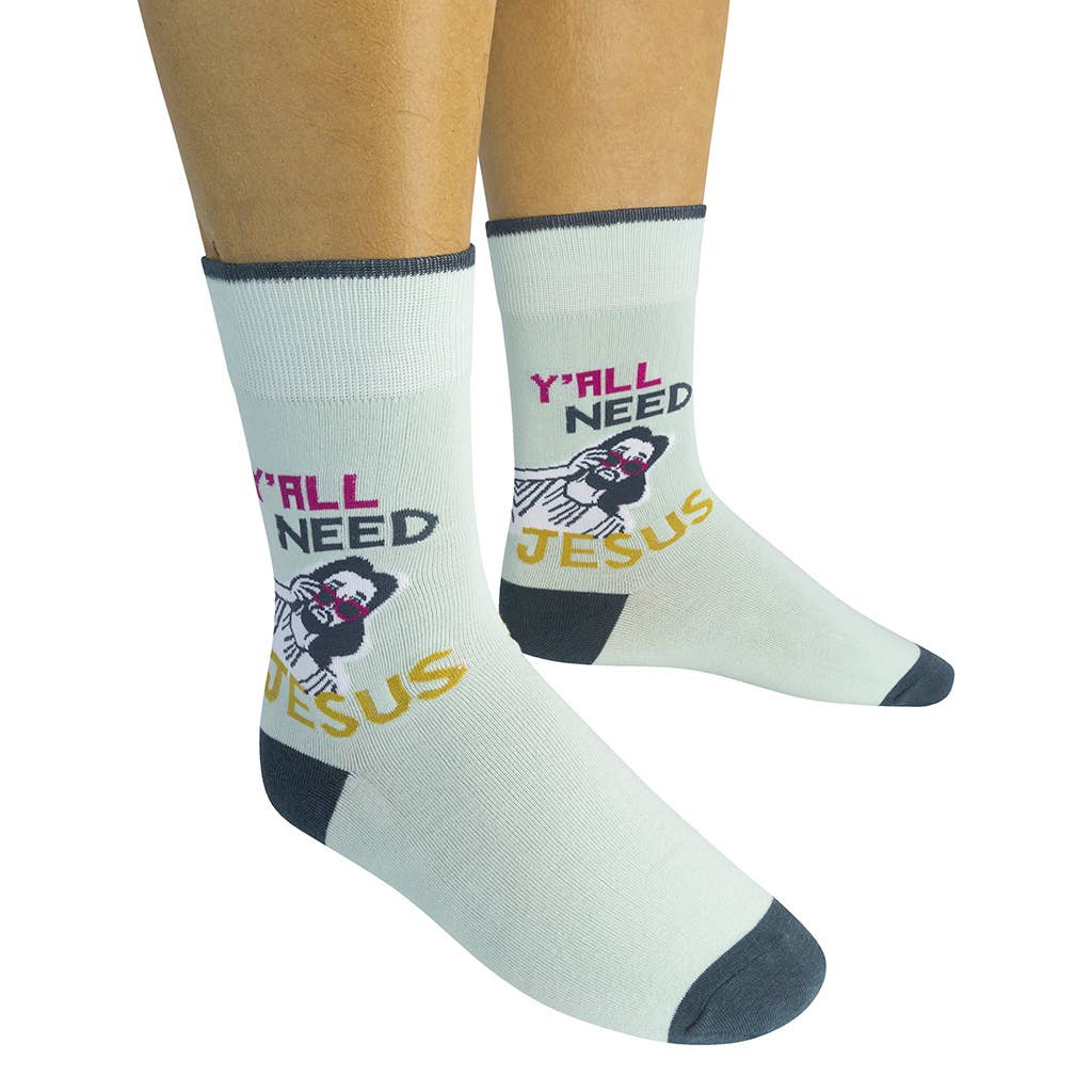 Y'all Need Jesus Socks | Funny Unisex | Funatic