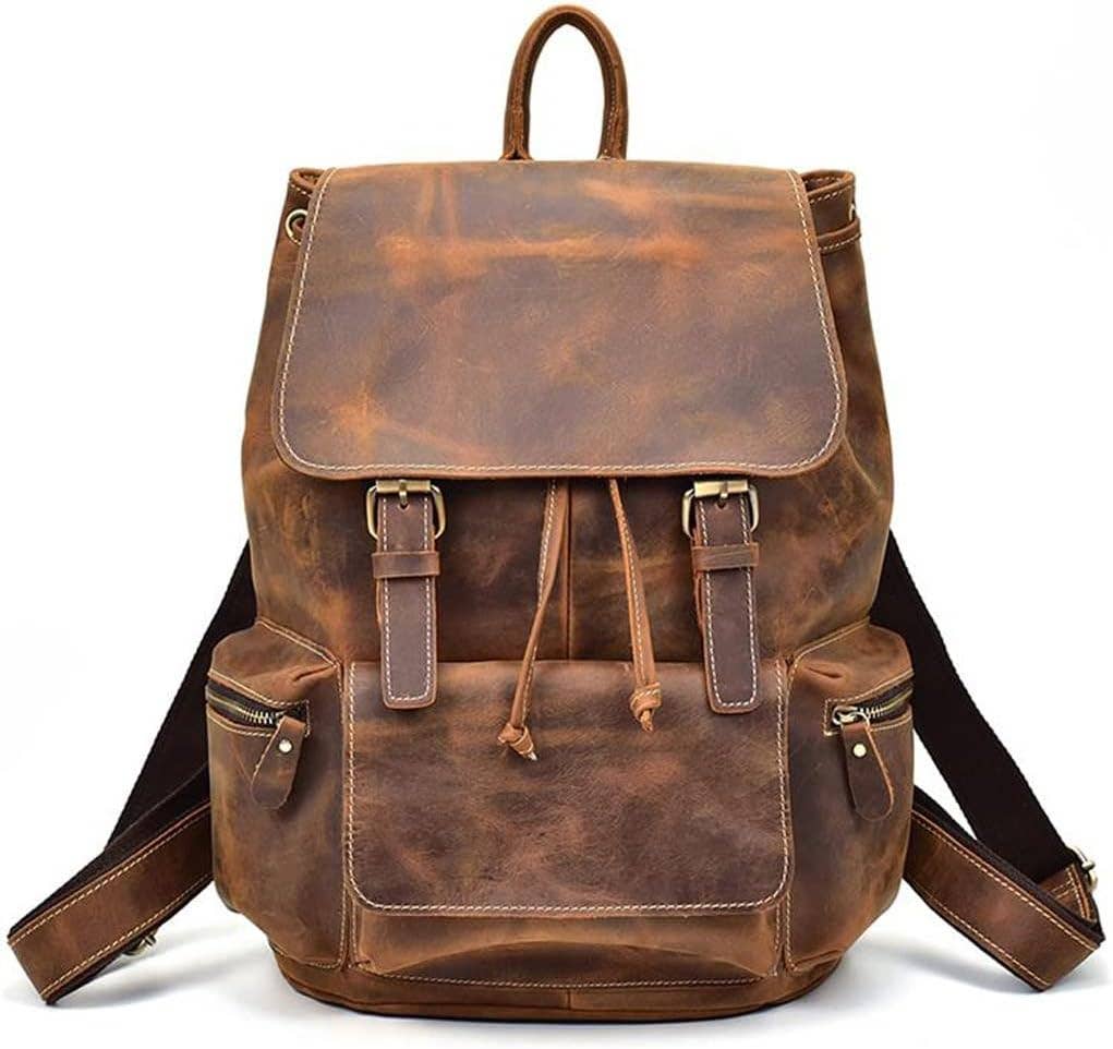 TUZECH VINTAGE BUFF LEATHER LAPTOP BACKPACK
