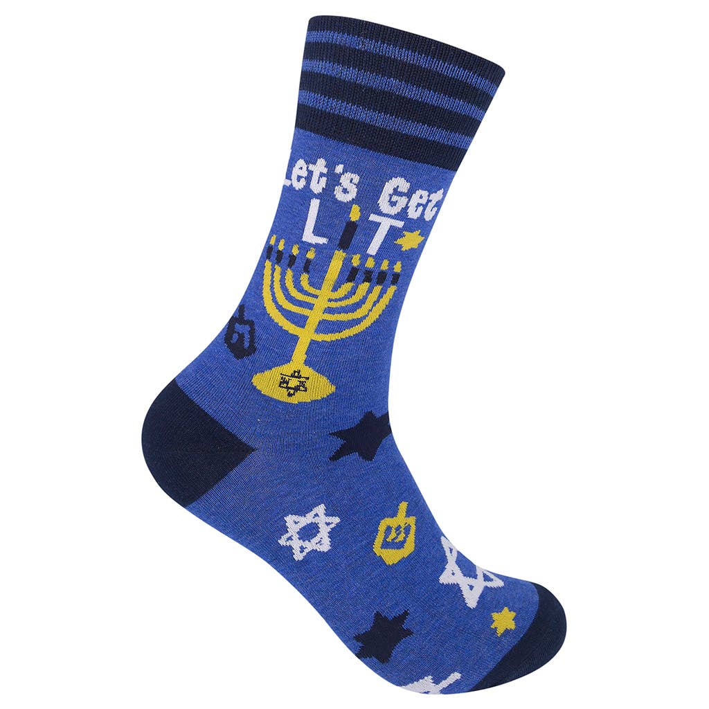 Funatic Let's Get Lit Hanukkah Socks
