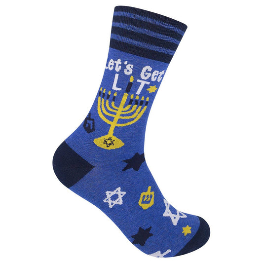 Funatic Let's Get Lit Hanukkah Socks