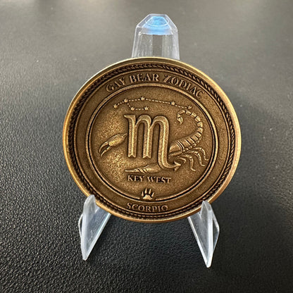 GAY BEAR ZODIAC - CHALLENGE COIN - SCORPIO