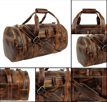 TUZECH LARGE DUFFEL LEATHER WEEKENDER