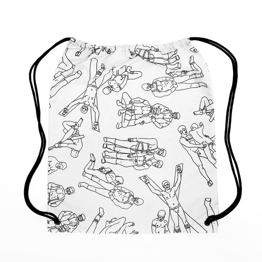 MADE X CRUISE DARK ROOM DRAWSTRING BACKPACK WHITE