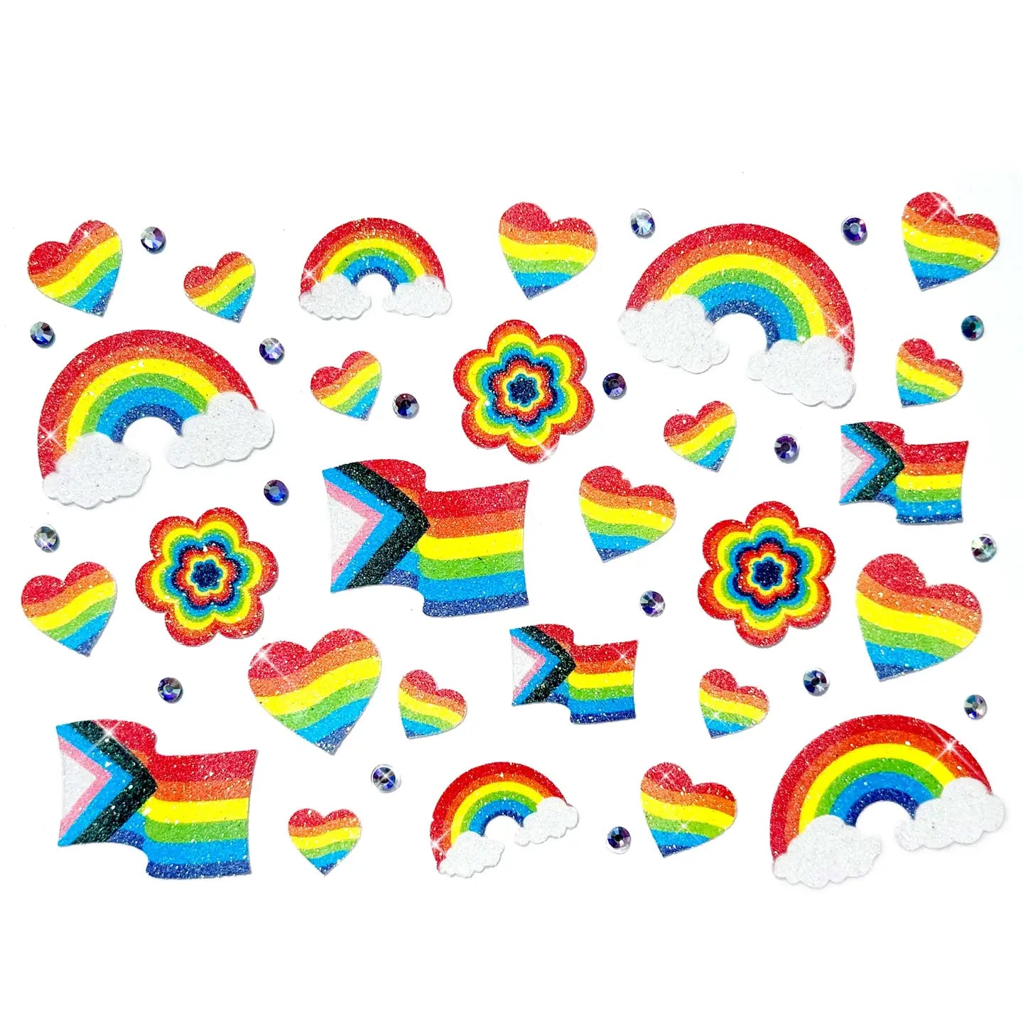 NEVA NUDE LOUD & PROUD PRIDE GLITTER BODY & FACE STICKERS