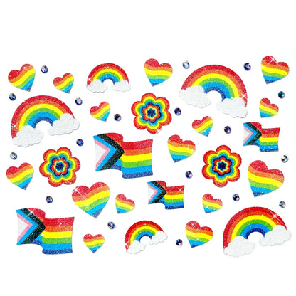 NEVA NUDE LOUD & PROUD PRIDE GLITTER BODY & FACE STICKERS