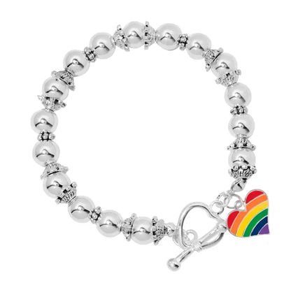 THE AWARENESS COMPANY RAINBOW HEART BRACELET