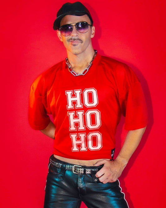 "HO HO HO" Mesh Football Jersey