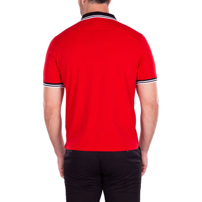 BESPOKE ZIP POLO - RED