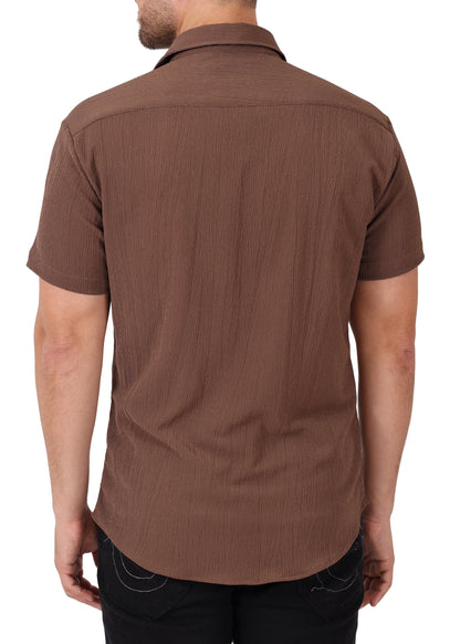 BESPOKE  BUTTON DOWN BROWN