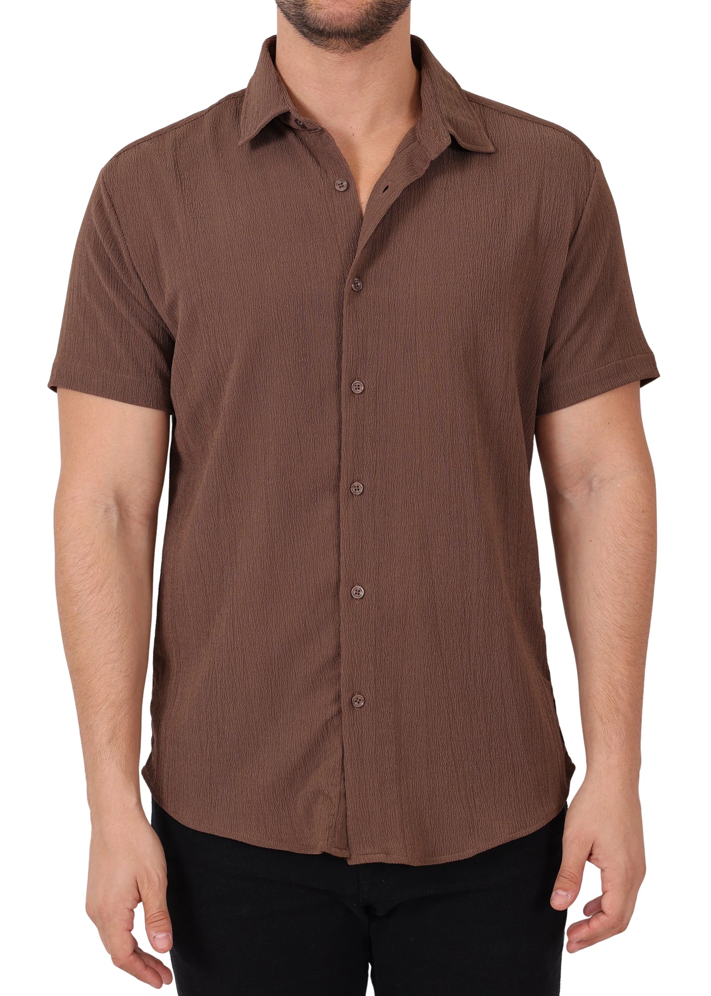 BESPOKE  BUTTON DOWN BROWN