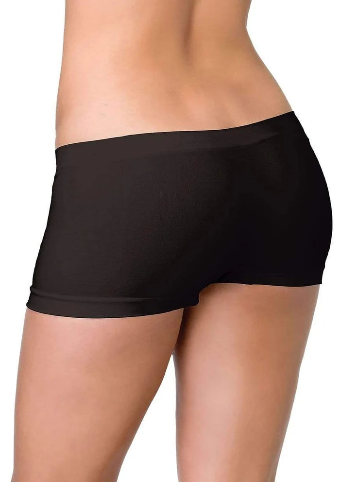 LEG AVENUE BASIC SEAMLESS CHEEKY BOYSHORTS - WHITE (Copy)
