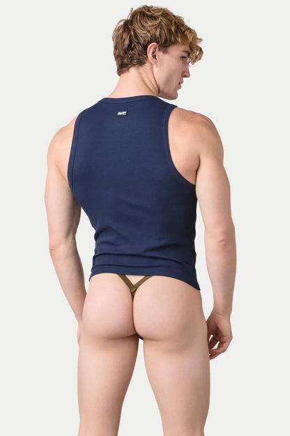 AWRY RIBBED TANK - NAVY