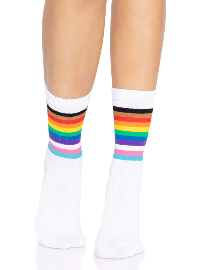 LEG AVENUE PRIDE CREW SOCKS