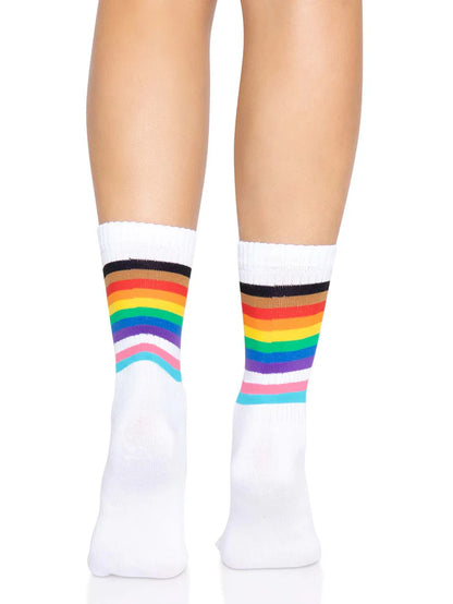 LEG AVENUE PRIDE CREW SOCKS