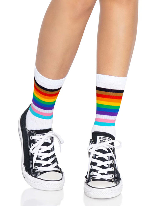 LEG AVENUE PRIDE CREW SOCKS