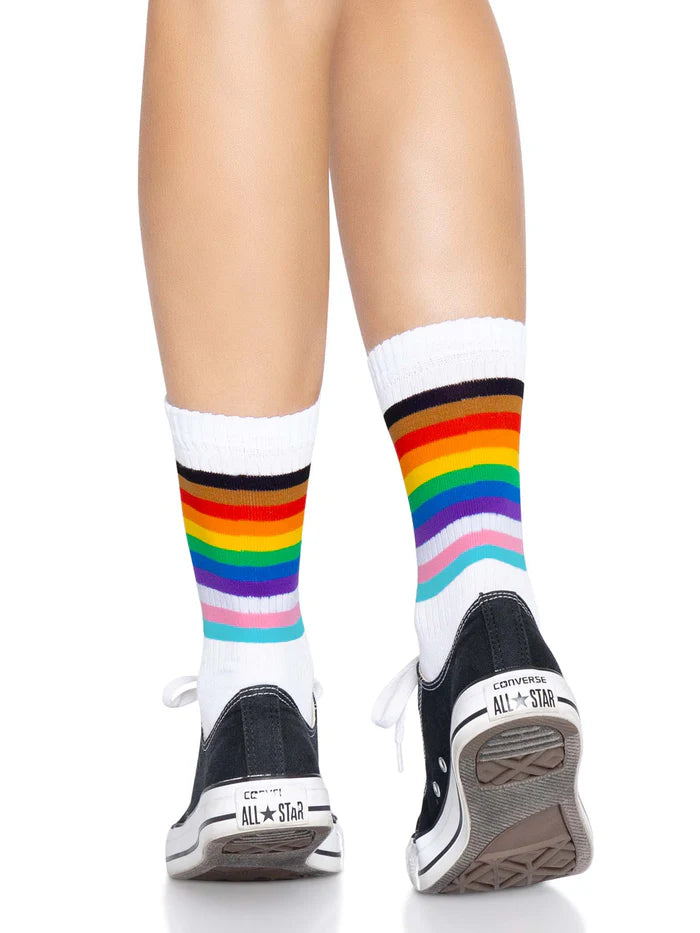LEG AVENUE PRIDE CREW SOCKS