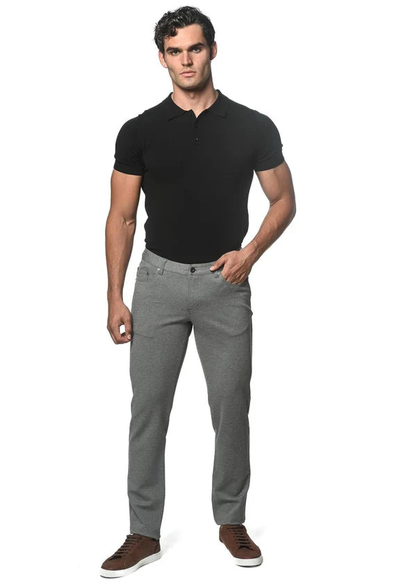 POSTMARC 5 POCKET STRETCH KNIT JEANS - GREY