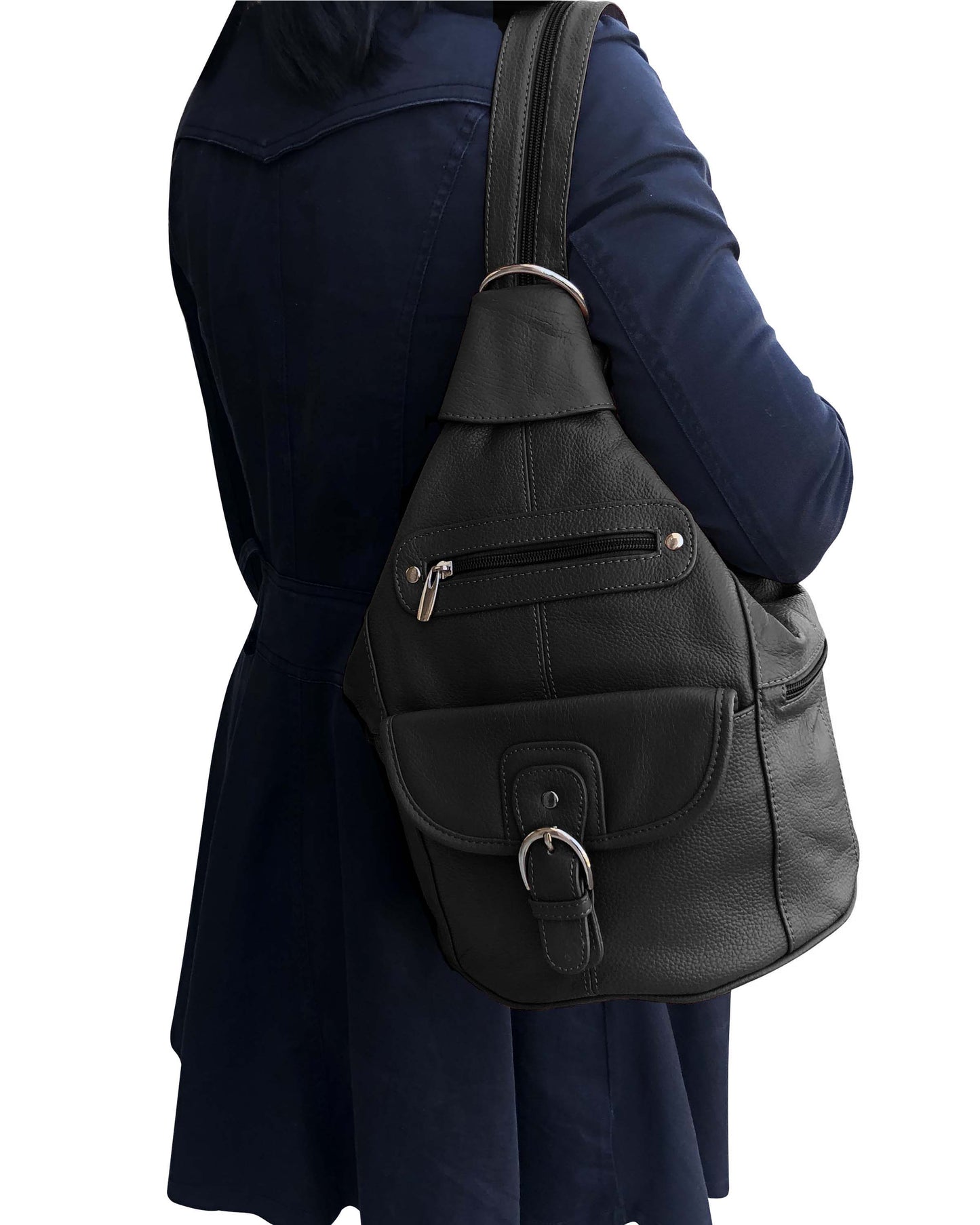 ROMA LEATHERS COWHIDE LEATHER BACK PACK