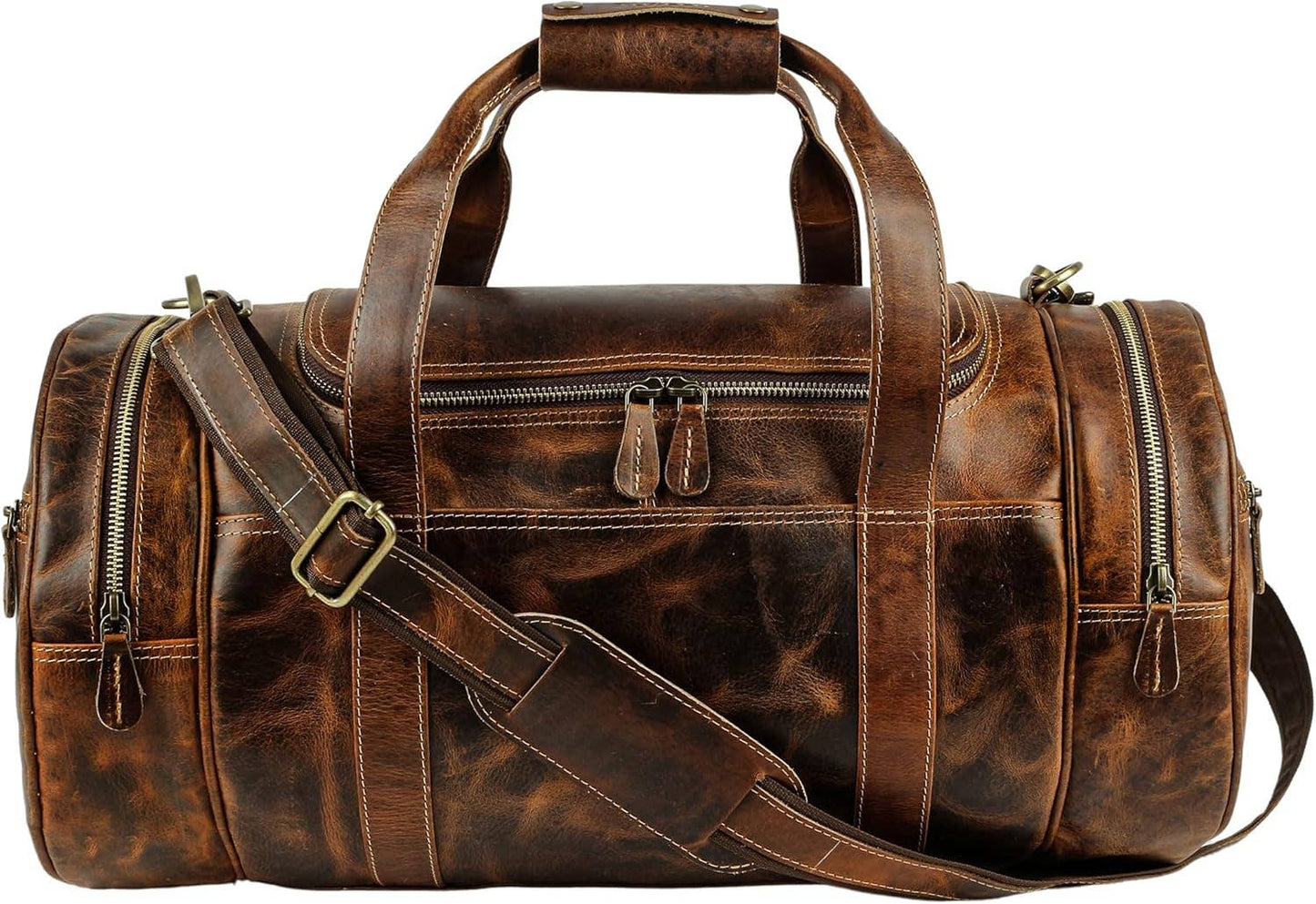 TUZECH LARGE DUFFEL LEATHER WEEKENDER