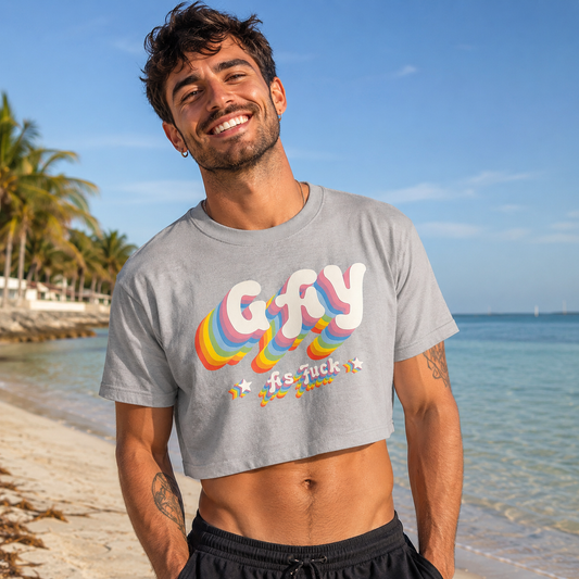 GRAFFITTI GAY AS FUCK CROP TOP