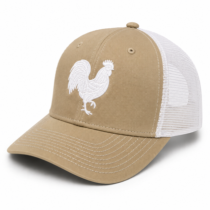 GRAFFITTI COCK HAT - KHAKI/ WHITE