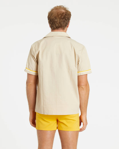 HAMMIES SUMMER CABANA SHIRT - SAND/GOLD/WHITE