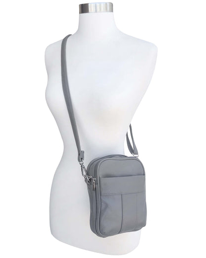 ROMA LEATHERS COWHIDE LEATHER CROSSBODY