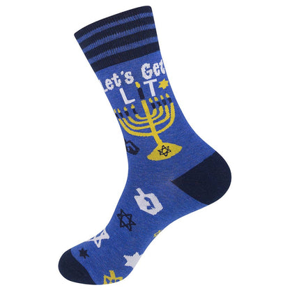 Funatic Let's Get Lit Hanukkah Socks