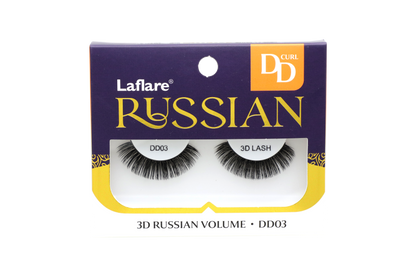 LAFLARE 3D RUSSIAN VOLUME DD CURL HANDMADE LASH